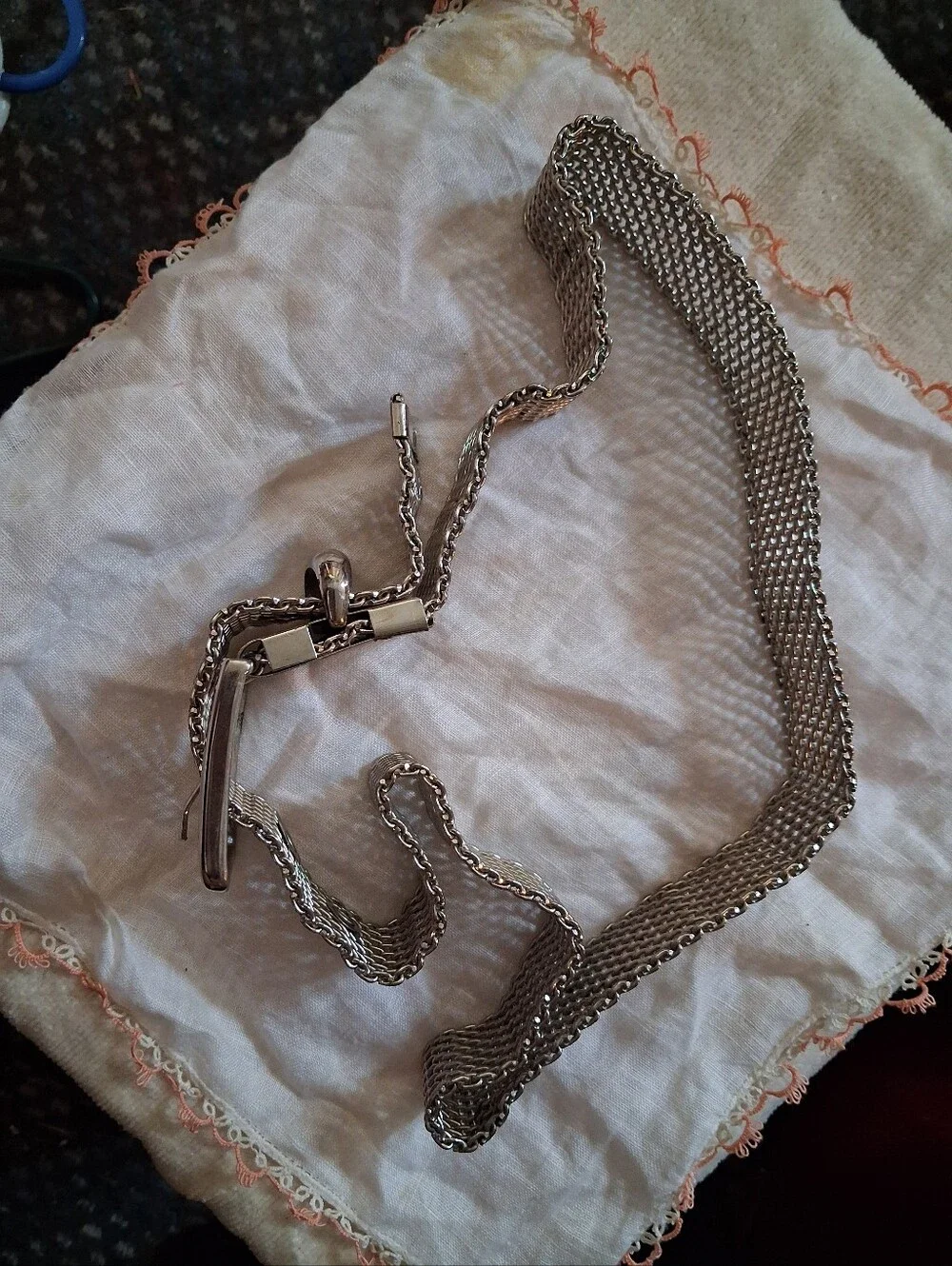 Silver Mesh Chain Belt - Women's Accessory